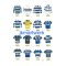 Bath Retro Art Rugby Shirts T-Shirt